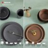 Caramel Color Stoneware Ceramic Dinnerware Set TRSC2504030