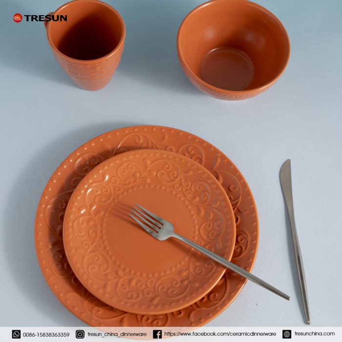 Embossed Color Glazed Dinnerware Set TRSC2504028 (1)