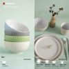 TRESUN Cream Khaki Stoneware Dinnerware Set TRSC2504031