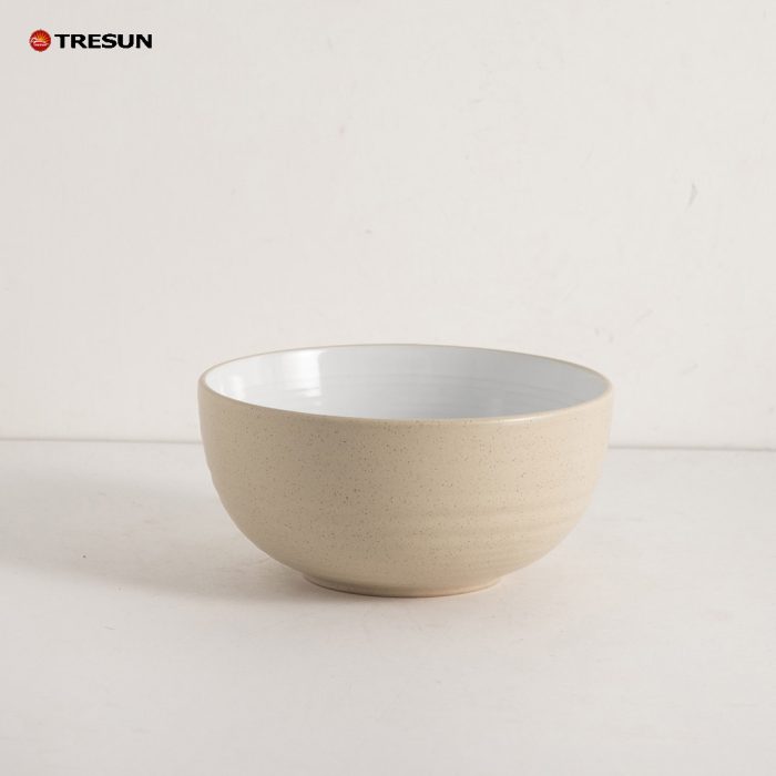 TRESUN Cream Khaki Stoneware Dinnerware Set TRSC2504031